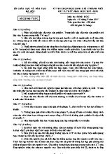 Đề thi chọn học sinh giỏi cấp thành phố môn Sinh học Lớp 12 THPT - Năm học 2017-2018 - Sở giáo dục và đào tạo Hà Nội (Có đáp án)
